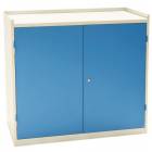  Dílenská skříň na nářadí Manutan Expert, 91,5 x 100 x 50 cm, šedá/modrá